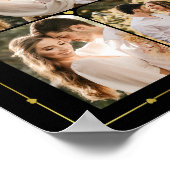 Hochzeitskunde für individuelle Fotocollage Modern Poster (Ecke)