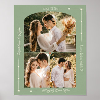 Hochzeitskunde für individuelle Fotocollagen Moder Poster