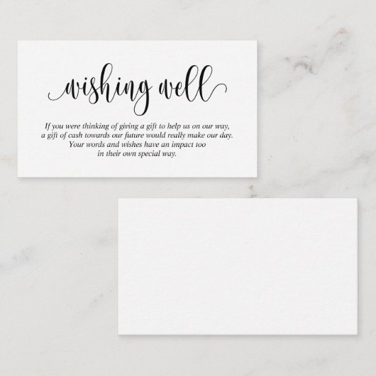 Hochzeitskunde gut, moderne Script-Einschlusskarte Begleitkarte (Vorne/Hinten)