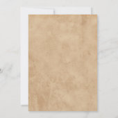 Hochzeitskunst für Vintages Papier Einladung (Rückseite)