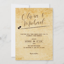 Hochzeitskunst für Vintages Papier Einladung