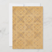 Hochzeitskunst für Vintages Papier Einladung (Rückseite)