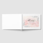 Hochzeitskunst mit gezeichneten Blume Rosa Wasserf Gästebuch (Voll)