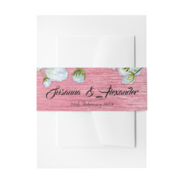 Hochzeitskunst mit Rosen und Rosen Einladungsbanderole