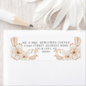 Hochzeitskunst Terra Cotta Rosa Rücksendeadresse (Insitu)