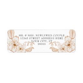 Hochzeitskunst Terra Cotta Rosa Rücksendeadresse