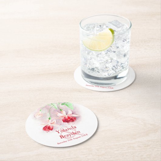 Hochzeitskunst-Untersetzer Runder Pappuntersetzer (Vor Ort)