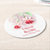 Hochzeitskunst-Untersetzer Runder Pappuntersetzer (Angewinkelt)