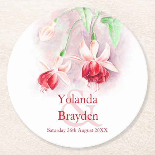 Hochzeitskunst-Untersetzer Runder Pappuntersetzer (Vorderseite)