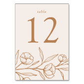 Hochzeitskunst von Mandeln und Kupfer Tischnummer (Vorderseite)