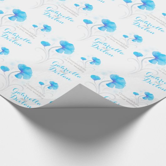 Hochzeitskunst-Wildblume Geschenkpapier (Ecke)