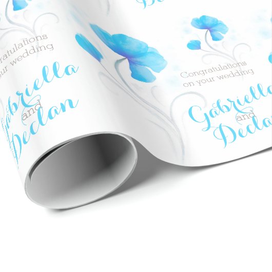 Hochzeitskunst-Wildblume Geschenkpapier (Rolleneckpunkt)