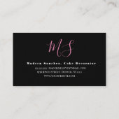 Hochzeitskunstdekorator Cake Logo Imitate Gold Visitenkarte (Rückseite)