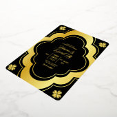 Hochzeitskunstkarte und klassische Gold Foil Desig Folieneinladung (Gedreht)