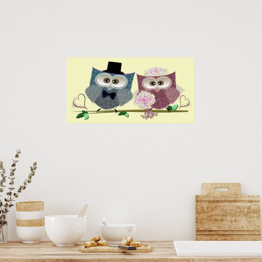 Hochzeitskunstposter Poster (Küche)