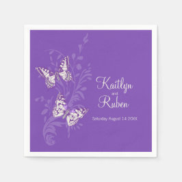 Hochzeitskunstschmetterlinge, rosa Untersetzer Serviette