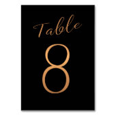 Hochzeitskupfer-Glitzer-Tischnummer Tischnummer (Rückseite)