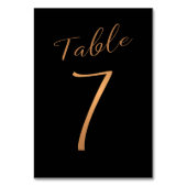 Hochzeitskupfer-Glitzer-Tischnummer Tischnummer (Rückseite)