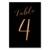 Hochzeitskupfer-Glitzer-Tischnummer Tischnummer (Rückseite)