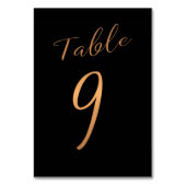 Hochzeitskupfer-Glitzer-Tischnummer Tischnummer (Rückseite)