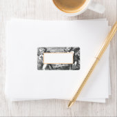 Hochzeitskupiden Schwarz/Weiß Vintag Adressaufkleber (Insitu)