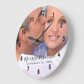 Hochzeitskuppel Foto Personalisiert große Uhr (Winkel)