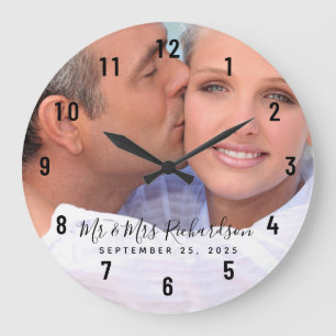 Hochzeitskuppel Foto Personalisiert große Uhr