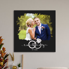 Hochzeitskuppel Foto Wasserfarbe Unsere Liebe Gesc Leinwanddruck