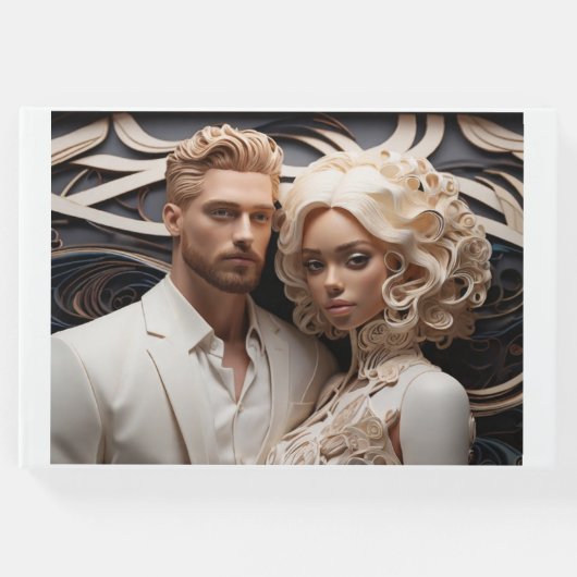 Hochzeitskuppel in Weißbuch Gästebuch (Vorderseite)