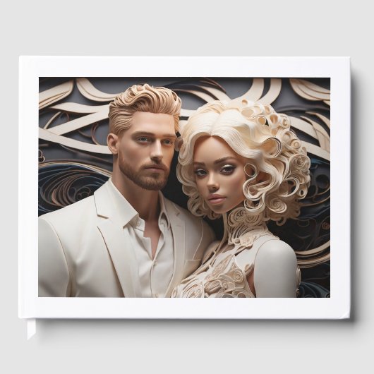 Hochzeitskuppel in Weißbuch Gästebuch (Vorderseite)