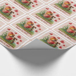 Hochzeitskuppel Niedliche Vintage Kaninchen Küssen Geschenkpapier
