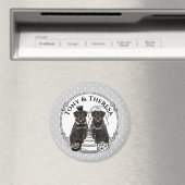 Hochzeitskuppel Rottweilers Braut- und Hundehunde Magnet (In Situ (Geschirrspüler))