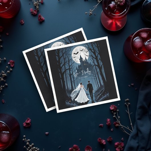 Hochzeitskuppelwald zum Spuk Schloss Serviette