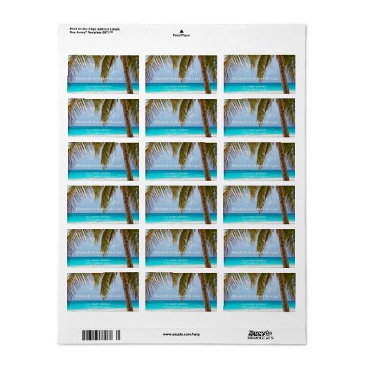 Hochzeitslabel Adressaufkleber (Vorne)