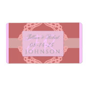 Hochzeitslabel für Spitzendesign (Vorne)