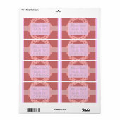 Hochzeitslabel für Spitzendesign (Vorne)