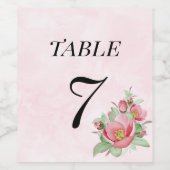 Hochzeitslabel für Tischnummer. Weinetikett (Einzelnes Label)