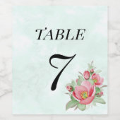 Hochzeitslabel für Tischnummer. Weinetikett (Einzelnes Label)