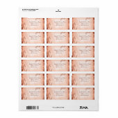 Hochzeitslabel für Vintage Korallenrollen Adressaufkleber (Vorne)