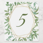 Hochzeitslabel mit Tischnummer. Weinetikett (Einzelnes Label)