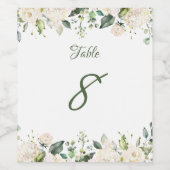 Hochzeitslabel mit Tischnummer. Weinetikett (Einzelnes Label)