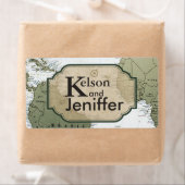 Hochzeitslabel mit Vintagen Weltreisen (Insitu)