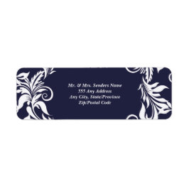 Hochzeitslabel "Navy and White Elegant Style"