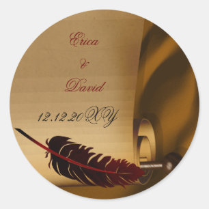 Hochzeitslabel Runder Aufkleber