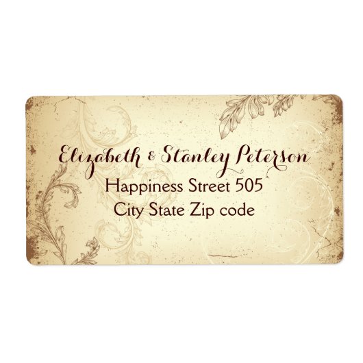 Hochzeitslabel Vintag (Vorne)