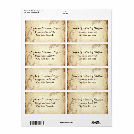 Hochzeitslabel Vintag (Vorne)