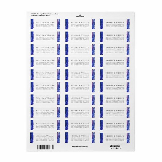 Hochzeitslackierung der Rücksendeadresse (Vorne)