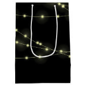 Hochzeitslampen auf der schwarzen mittelgroßen Ges Mittlere Geschenktüte (Rückseite)