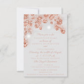 Hochzeitslampen Jars Rustikale Rose Gold Blush Gra Einladung (Vorderseite)