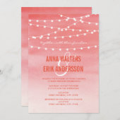 Hochzeitslampen mit Wasserfarbe Einladung (Vorne/Hinten)